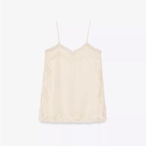 ZARA ZW COLLECTION LACE SLIT TOP